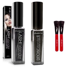 divaderme 捲翹睫毛膏+染眉膏+彩妝刷組, 1套, 睫毛 + 眉毛 + 刷 2p