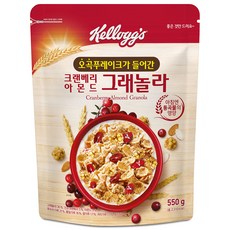 켈로그 크랜베리 아몬드 그래놀라, 550g, 1개
