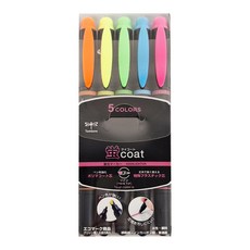Tombow 蜻蜓牌 螢coat 雙頭螢光筆 5色套裝, 5色, 1組