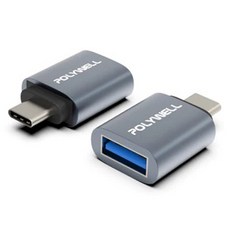 POLYWELL USB 3.0 Type-C 轉 Type-A 轉接器 5Gbps 高速傳輸 OTG 功能, 1入