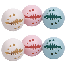 YOGiSSO 貓咪玩具球, Set 3件組, 50mm, 白色/粉紅色/淺藍色, 混合顏色, 2組