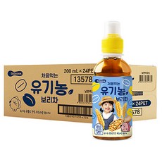 베베쿡 처음먹는 유기농 아기보리차 PET 200ml, 24개, 보리차, 24개