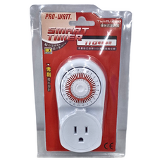 PRO-WATT 華志 機械式定時器, 15A 1650W, 110電壓專用, 專利撥片設計, 間隔最小30分鐘, 24小時循環設定, 1個