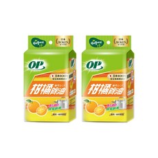 OP 柑橘除油海綿菜瓜布, 4個, 2包