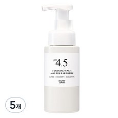 해피바스 PH4.5 약산성 쑥 버블 여성청결제, 250g, 5개