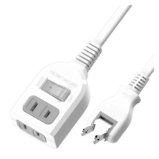 iPlus 保護傘 1切2座2P延長線, 0.9m, PU-2122, 1個
