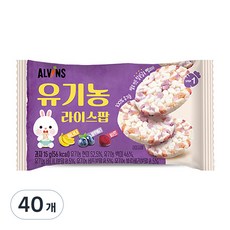 엘빈즈 유기농 라이스팝 과자, 바나나 + 블루베리 + 비트 혼합맛, 15g, 40개 바나나 + 블루베리 + 비트 혼합맛, 15g, 40개입