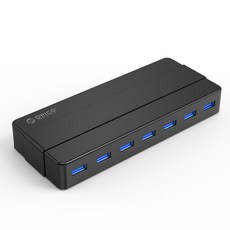 오리코 7포트 USB 3.0 허브 H7928-U3, 블랙