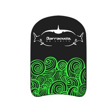 Barracuda 巴洛酷達 兒童游泳訓練浮板 Shark Compact, 37 x 25 x 3cm, 黑印鯊魚白 + 水紋綠