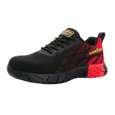 GOODYEAR 固特異 男款防穿刺多功能運動鞋 GAMX33760，黑紅配色, 27cm, 黑紅色