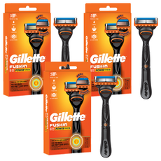 Gillette 吉列 2024 Fusion Power手柄+刮鬍刀片組, 3組