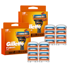Gillette 吉列 2024融合手動刮鬍刀片, 2個, 8入