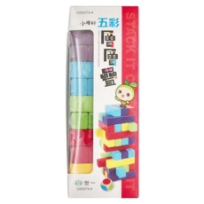 世一 小種籽 五彩層層疊 40PCS, 優良木材製作, 豐富的色彩搭配, 訓練手眼協調, 1盒