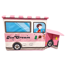 冰淇淋車玩具收納箱, 粉紅色冰淇淋車, 1個