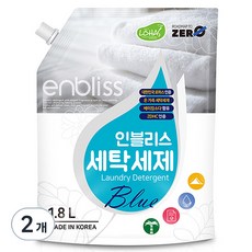 인블리스 블루 세탁세제 꽃향 리필, 2L, 2개