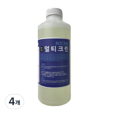 허브크린 멀티크린 배수구 하수구 유분 오물 용해 분해 막힘 해결 세정제, 1000ml, 4개