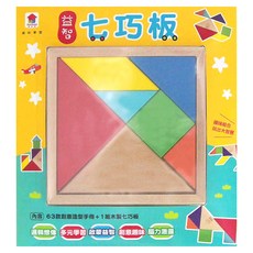 双美生活文創 益智七巧板 3歲以上, 單一顏色, 1個