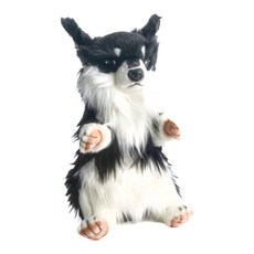 HANSA TOY 黑白吉娃娃手偶, 絨毛填充玩具, 五歲以上適用, 1種, 1個
