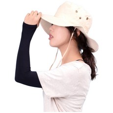 VOLA 維菈 透氣速乾防曬袖套 男女適用 手指活動更靈活, 黑色, 均碼, 1雙