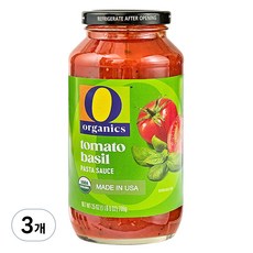 오오가닉 토마토 바질 파스타소스, 709g, 3개