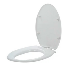加長型通用馬桶蓋, 台灣製造, 365 x 435mm, 白色, 1個