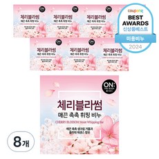 온더바디 매끈 촉촉 플라워 휘핑 비누 체리블러썸, 90g, 8개