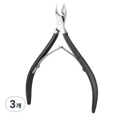 아이돈케어 네일 손톱 케어 니퍼, 3개, 블랙