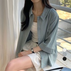 아피나르 여성용 7부 슬리브 쿨터치 셔켓 피나르 여성용 7부 슬리브 쿨터치 셔켓