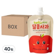 aolda Hello Baby 甜蘋果汁, 100ml, 20包, 40包
