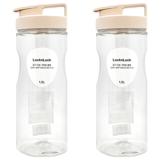 LocknLock 樂扣樂扣 PET冷水壺, 奶茶色, 1.2L, 2個