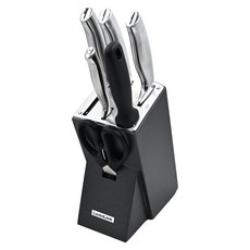 LocknLock 樂扣樂扣 廚房刀具組, 剪刀 21.3cm*1+磨刀棒 32.2cm*1+水果刀 23.8cm*1+三德刀 21cm*1+歐風主廚刀 33cm*1+中華料理刀 30cm*1+刀具收納座*1, 1組