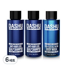 다슈 데일리 한방 두피 골드 샴푸 EX 50ml x 2p + 다슈 데일리 비타플렉스 올인원 바디워시 50ml x 1p, 6세트 6세트