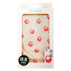 nIZio 招福領巾兩件組-紅色小阿福, 100%棉, 台灣製, 1盒