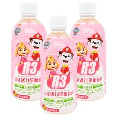 維維樂 R3 幼兒活力平衡飲, 草莓奇異果口味, 350ml, 補充水分電解質, 添加葡聚醣和鋅, 3瓶