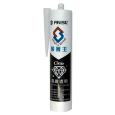 FINESIL HIGH BOND 接著王 Clear 晶鑽透明矽利康，室內外適用，高黏性，適用於多種材料, 1支