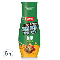 해찬들 찍장 쌈장 튜브형, 300g, 6개