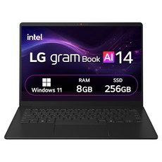 LG전자 2026 그램북 AI 14 코어5 코어 시리즈3, 타이탄 블랙, 14U40V-GR5BK, 256GB, 8GB, WIN11 Home