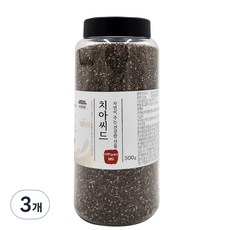 건강곡간 치아씨드 통, 500g, 3개