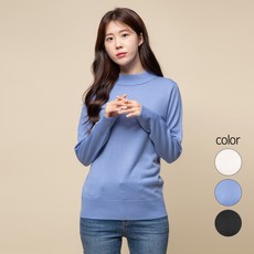 캐럿 여성용 모크넥 스웨터