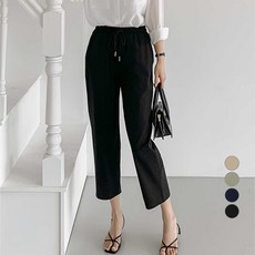 afinar 女款無皺涼感7分鬆緊褲