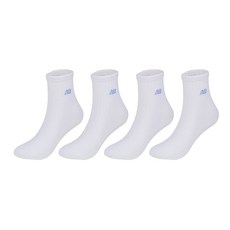 뉴발란스 남성용 베이직 자수 중목 골지양말 4켤레