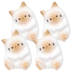 아가플러스 폭신 마시멜로우 고양이 스퀴시 랜덤발송, 4개