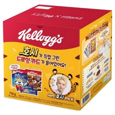 Kellogg's 家樂氏 Hoshi聯名香甜玉米片 300g+巧克力格格脆 340g+玉米片點心棒 35g 2條+Hoshi手繪小卡 隨機出貨, 1組