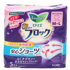 Laurier 蕾妮亞 夜用褲型衛生棉, M~L, 5片, 1包