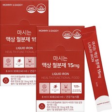 MOMMY&DADDY 鐵質精華飲隨身包 30條入, 240ml, 2盒