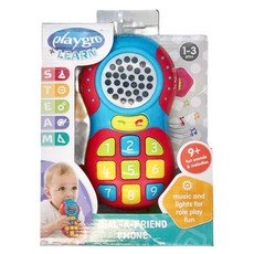 playgro 培高 繽紛寶寶手機, 9+ 種有趣聲音和旋律，音樂燈光角色扮演樂趣，1-3歲+, 混合色, 1個