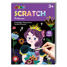 AVEnIR Scratch 迷你口袋刮畫本, 公主主題, 15張, 公主, 1本