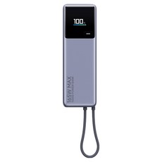 샤오미 165W 보조배터리 10000mAh 케이블 일체형 C타입, PB1165MI, 그레이