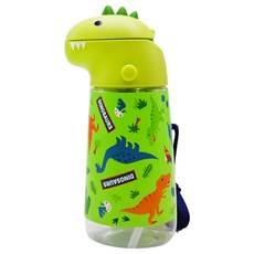 Skater 恐龍吸管水壺 420ml, 綠色, 1個