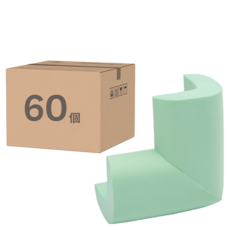 L型加厚防撞角 Set 30, 泡棉橡膠, 薄荷綠, 6 x 3.5 x 1.2cm, 60個